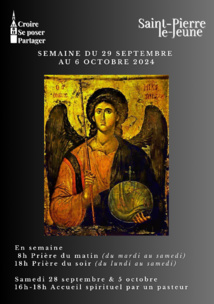 Semaine paroissiale - Du dimanche 29 septembre au 6 octobre 