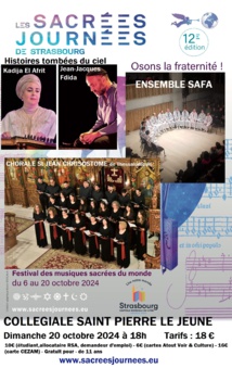 Concert Sacrées Journées - Dimanche 20 octobre 2024 à 18h00