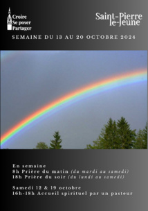 Semaine paroissiale - Du dimanche 13 octobre au dimanche 20 octobre 2024