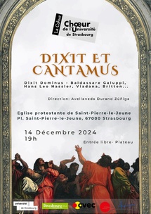 Concert du Choeur universitaire de Strasbourg - Samedi 14 décembre à 19h