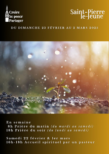 Semaine paroissiale - Du dimanche 23 février au dimanche 2 mars 2025