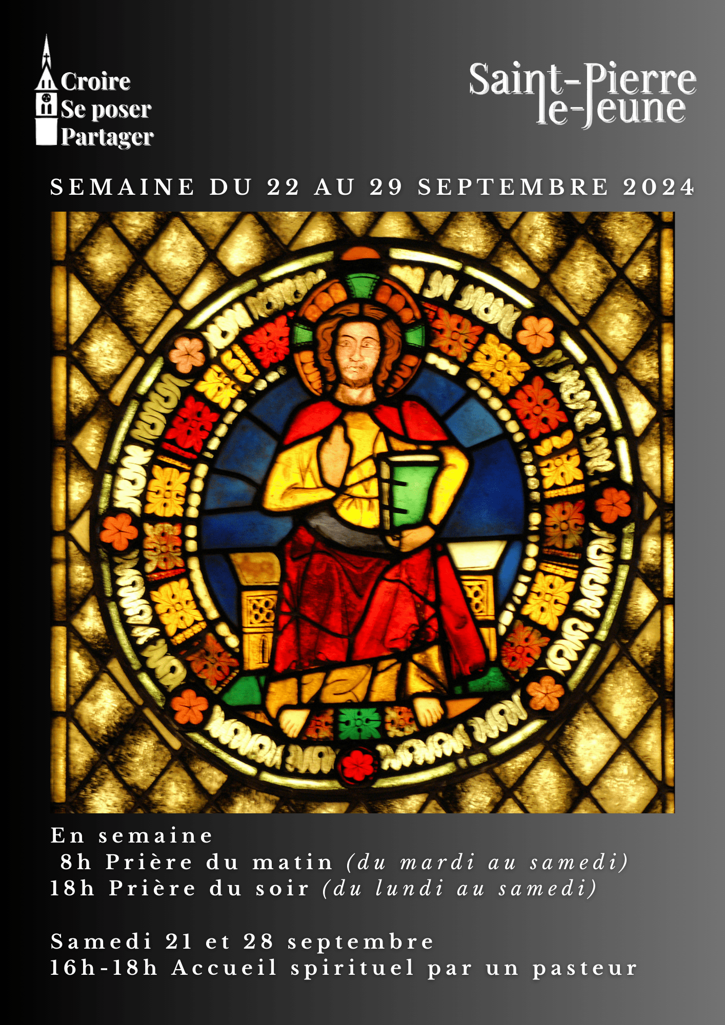 Semaine paroissiale - Du dimanche 22 au 29 septembre 2024