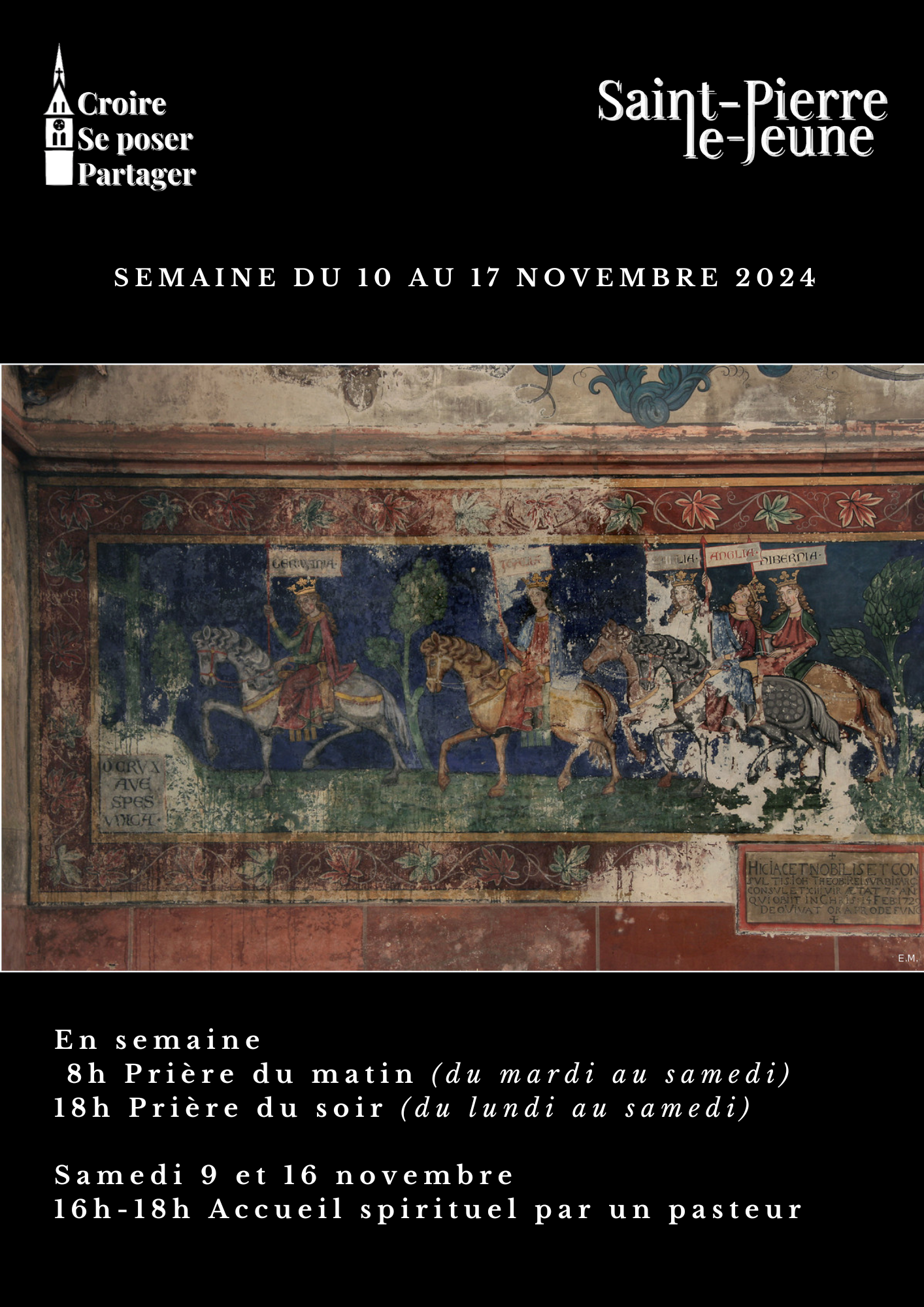 Semaine paroissiale - Du dimanche 10 au dimanche 17 octobre 2024