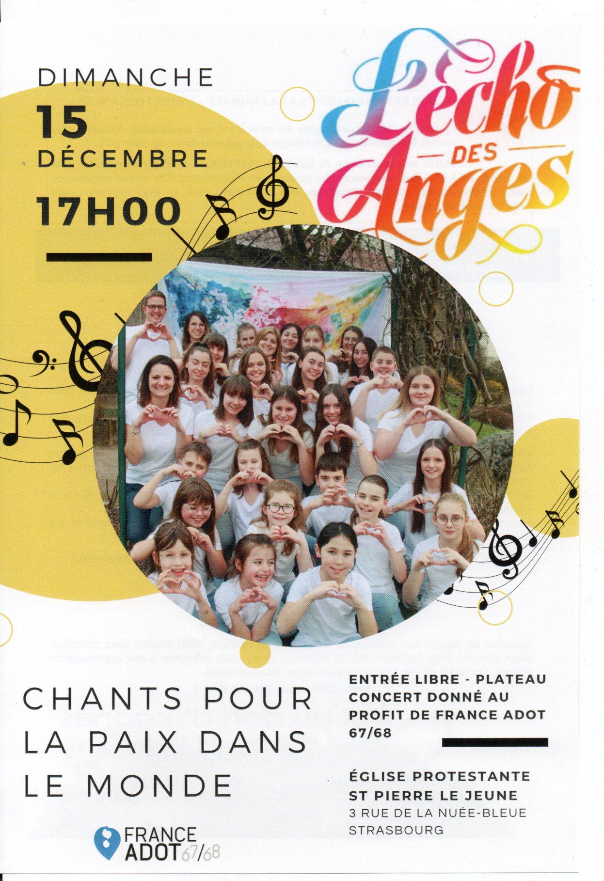 Concert caritatif au profit de France ADOT - Dimanche 15 décembre à 17h