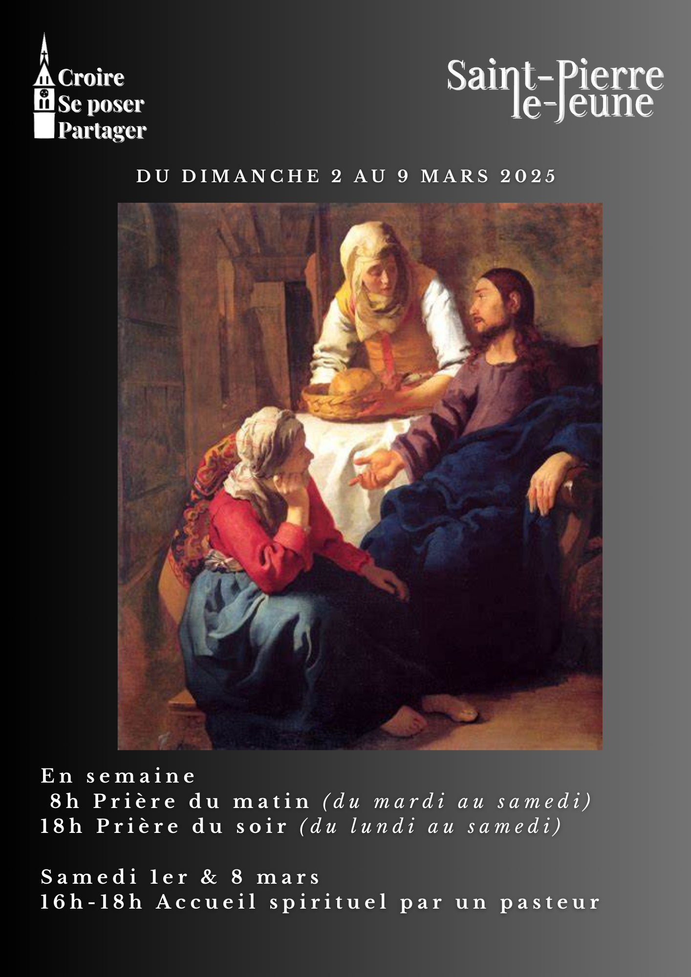 Semaine paroissiale - Du dimanche 2 au dimanche 9 mars 2025