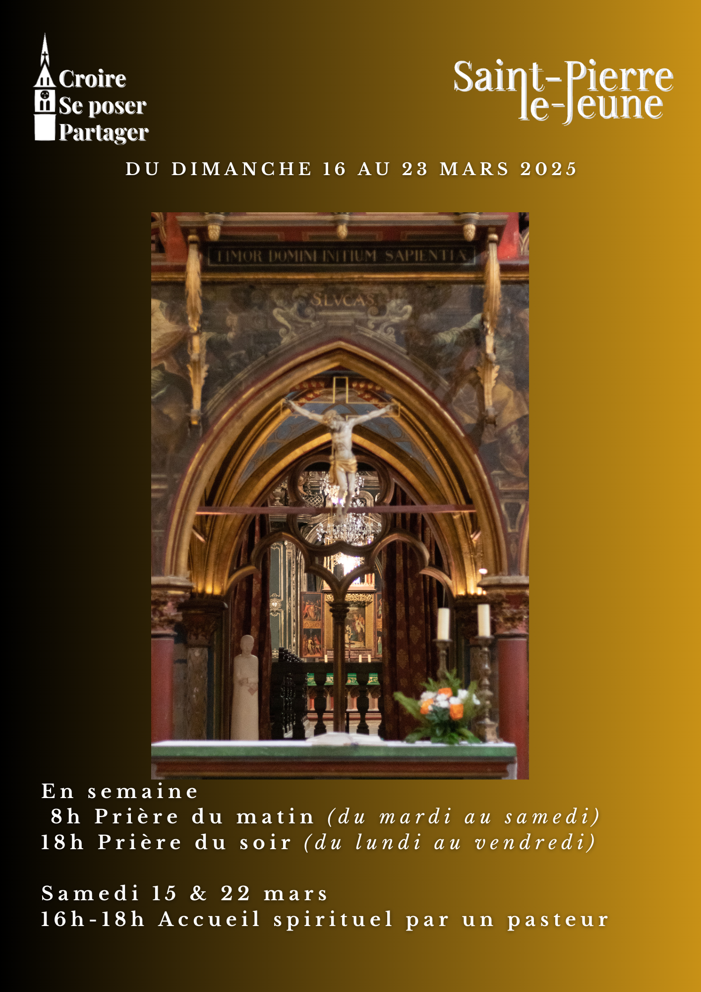 Semaine paroissiale - Du 15 au 23 mars 2025